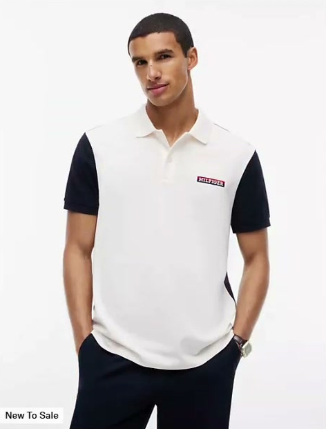 classic fit colorblock polo