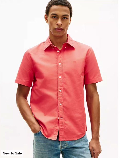 regular fit garment dyed oxford shirt