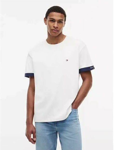 marina club logo cuffed t shirt