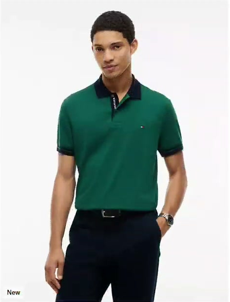 regular fit tipped smooth cotton polo
