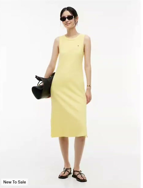 rib knit tank dress