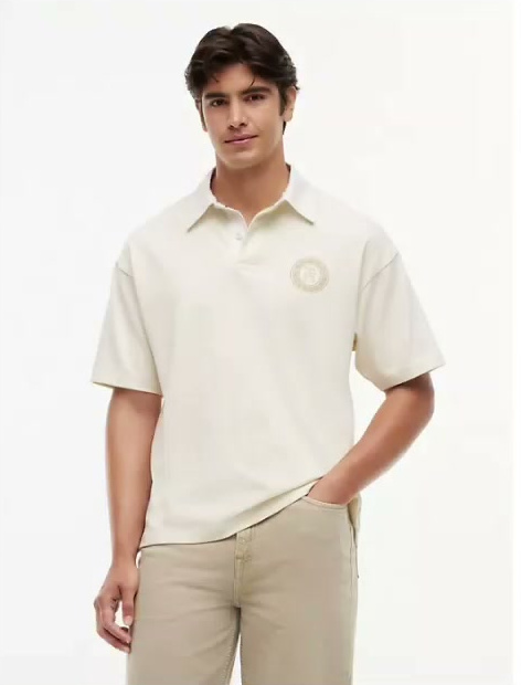classic fit circle logo rugby polo
