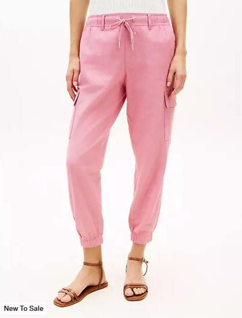 stretch cotton cargo jogger