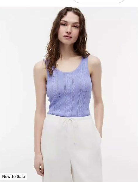 mixed knit tank top
