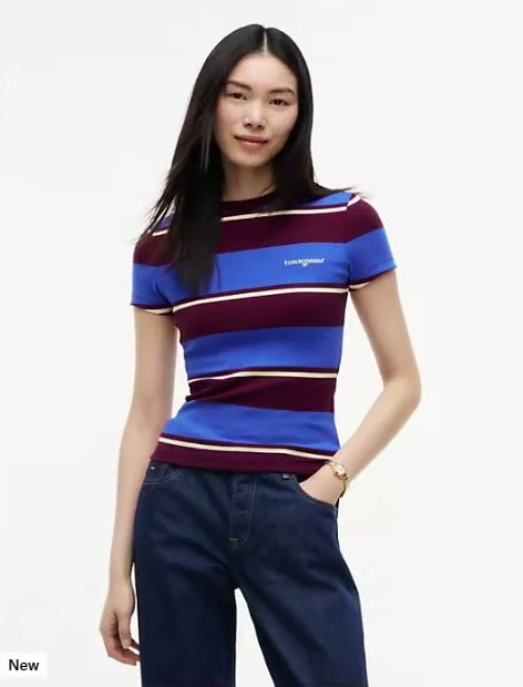 tommy jeans striped ribbed t shirt