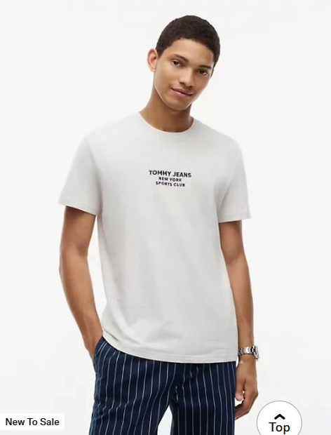 tommy jeans sports club logo t shirt