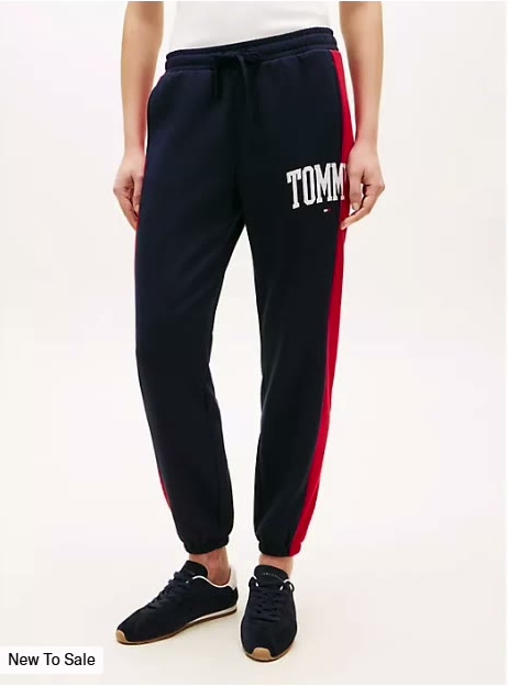 varsity tommy logo colorblock sweatpant