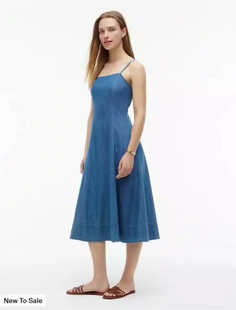 lightweight denim maxi dress