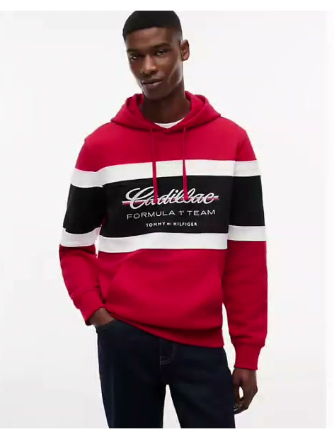 tommy x cadillac fl@ team script hoodie