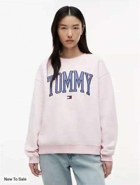 varsity tommy logo crewneck sweatshirt