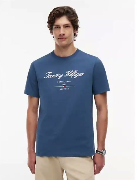 embroidered script logo t shirt