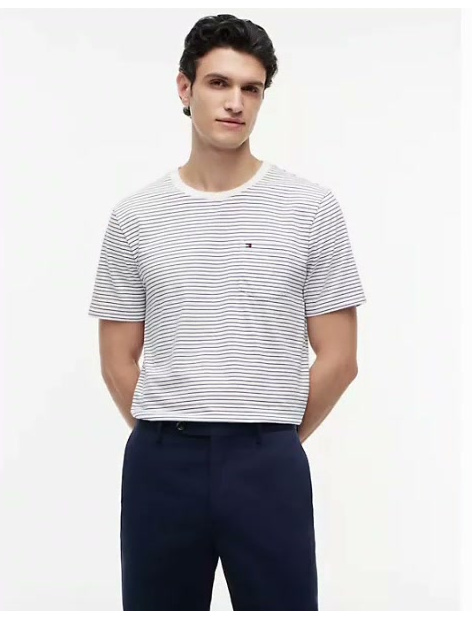 striped pocket t shirt