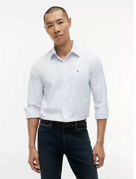 regular fit striped th performance shirt