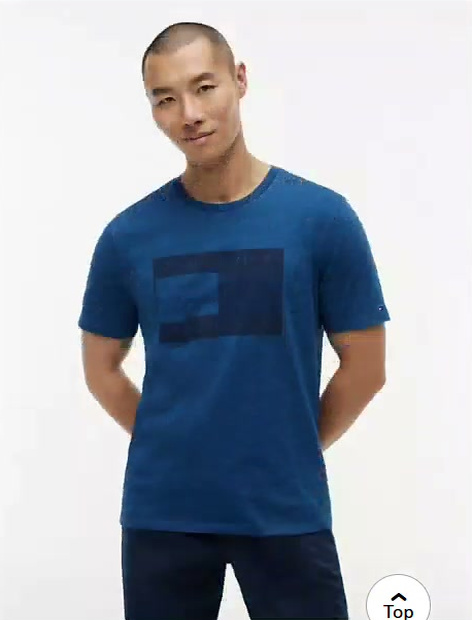 indigo dyed flag logo t shirt