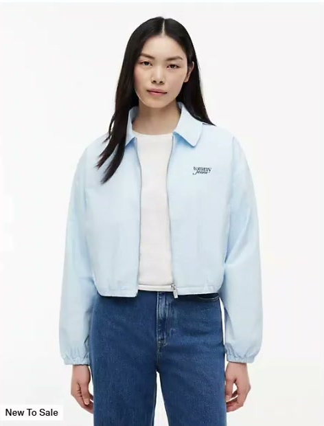 tommy jeans seersucker zip jacket