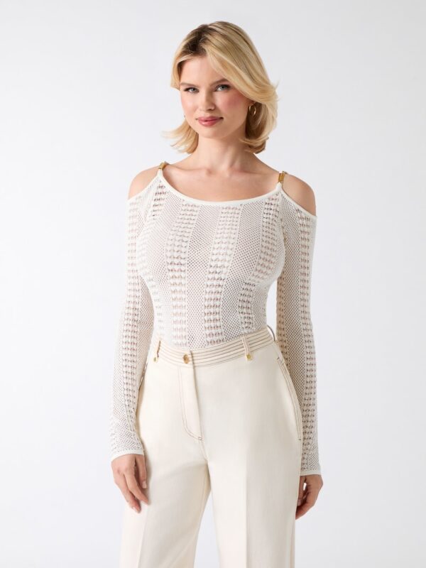 emma cold shoulder sweater top