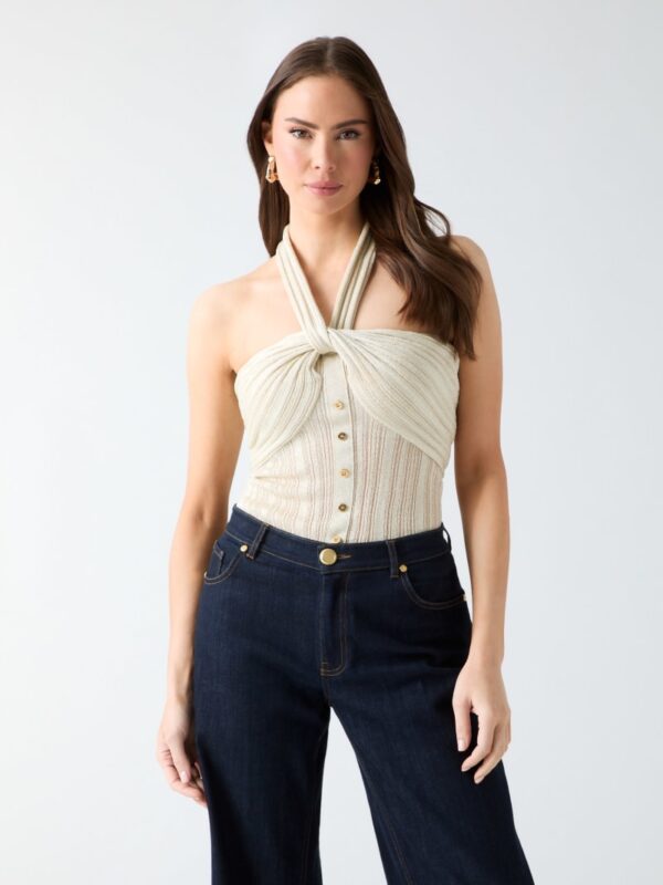gia lurex sweater top