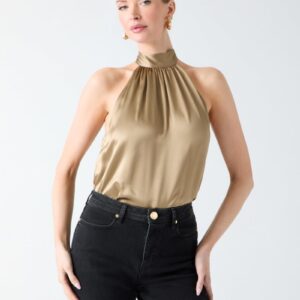 elisa silk halter top