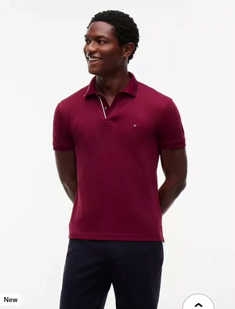 slim fit smooth cotton polo