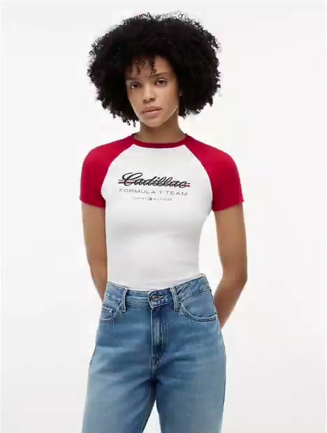 tommy x cadillac f1 team raglan t shirt
