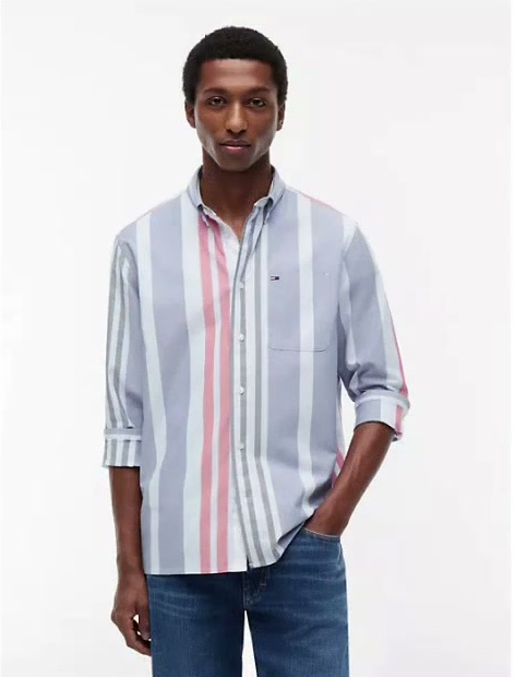 tommy jeans striped oxford shirt