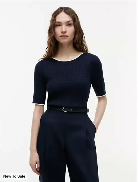 cable knit boatneck sweater