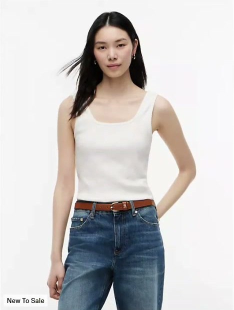 pointelle tank top