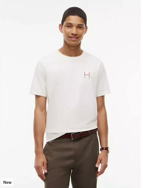 embroidered h logo t shirt