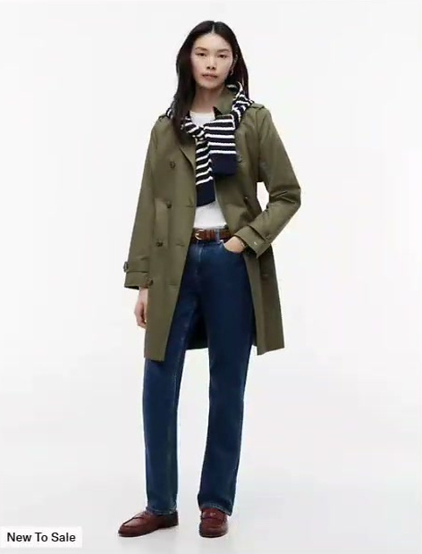 double breasted belted trench coat