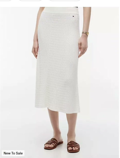 cable knit midi skirt