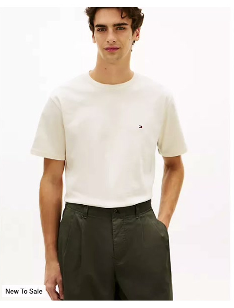 relaxed fit back flag logo t shirt