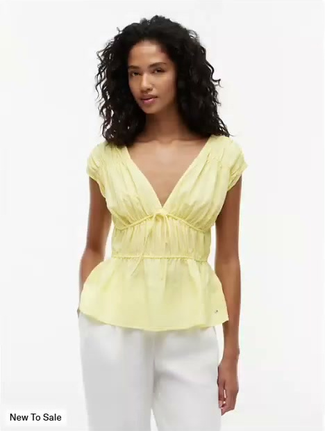 sleeveless smocked top