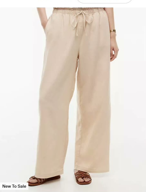 lightweight linen blend pull on pant