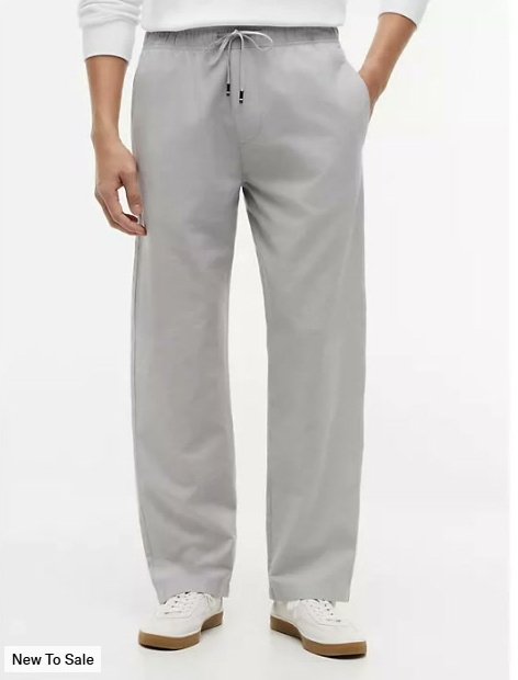 cotton linen blend relaxed pant