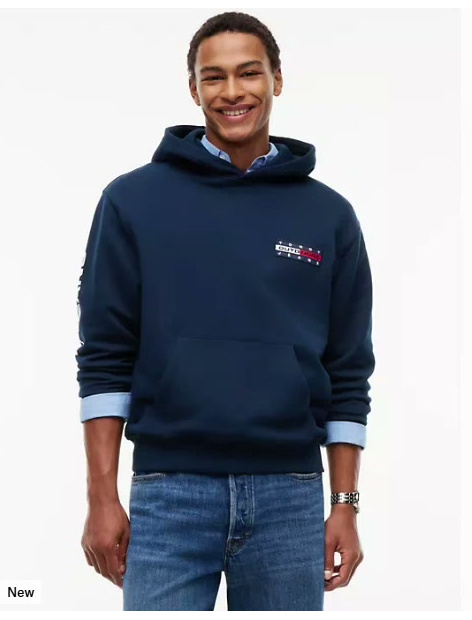 tommy jeans multiflag outdoor logo hoodie