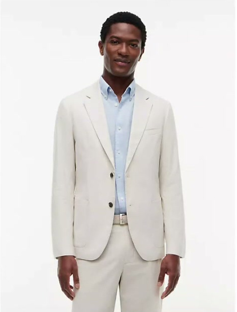 regular fit dobby blazer