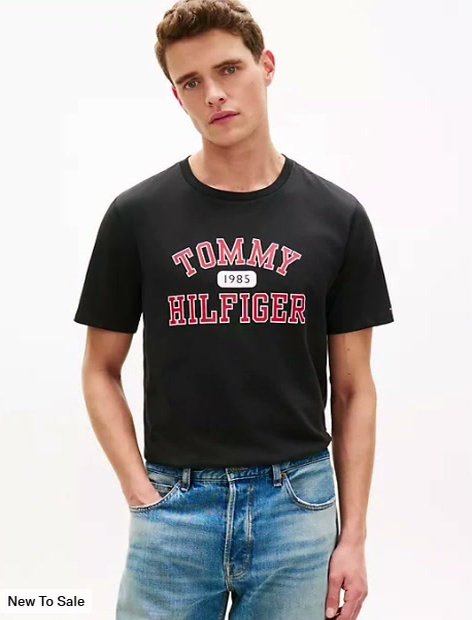 tommy varsity logo t shirt