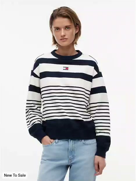 tommy jeans relaxed striped sweatshirt