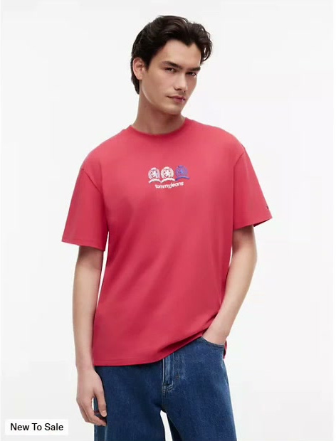 tommy jeans multi crest logo t shirt