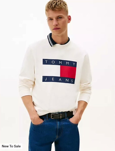 tommy jeans big flag logo sweatshirt