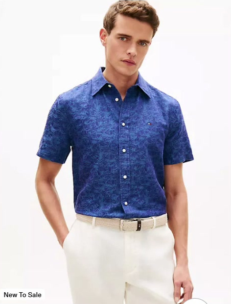 palm print jacquard shirt