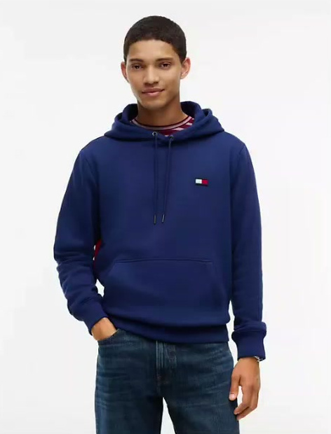 back flag colorblock hoodie
