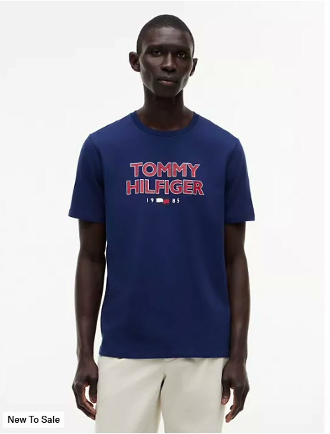 bold tommy 1985 logo t shirt