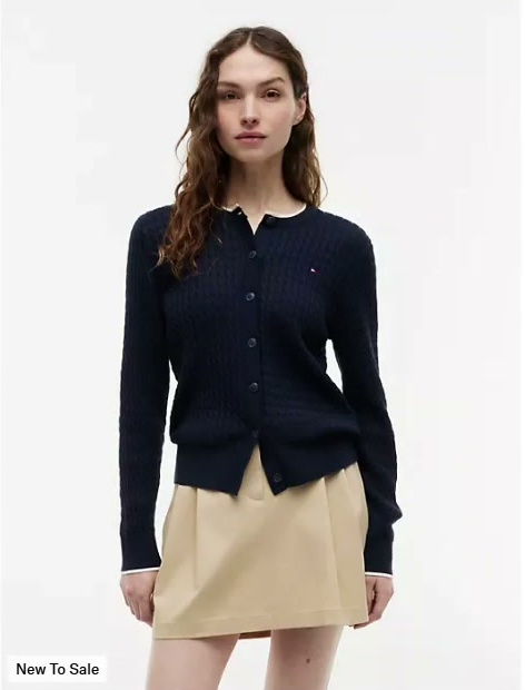 lightweight cable knit cardigan