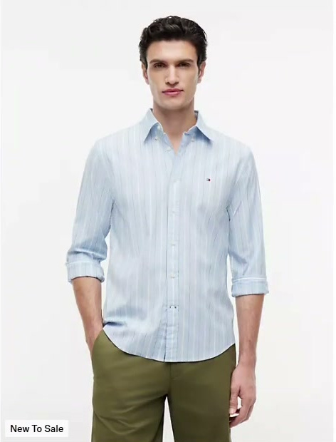 regular fit striped all day shirt