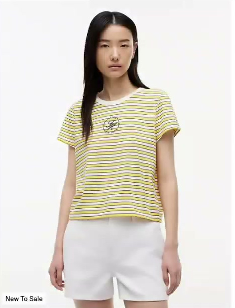 nautical script monogram striped t shirt