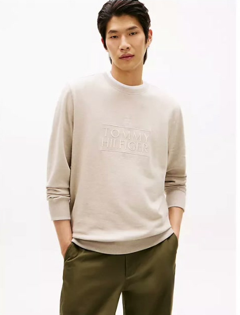 embroidered logo terry sweatshirt