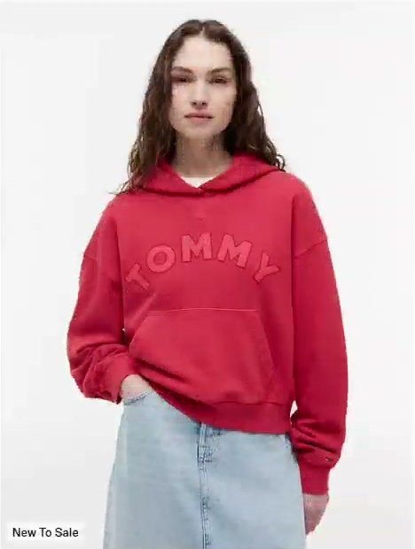tommy jeans boxy fit garment dyed hoodie