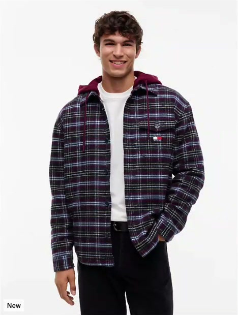 tommy jeans hooded overshirt