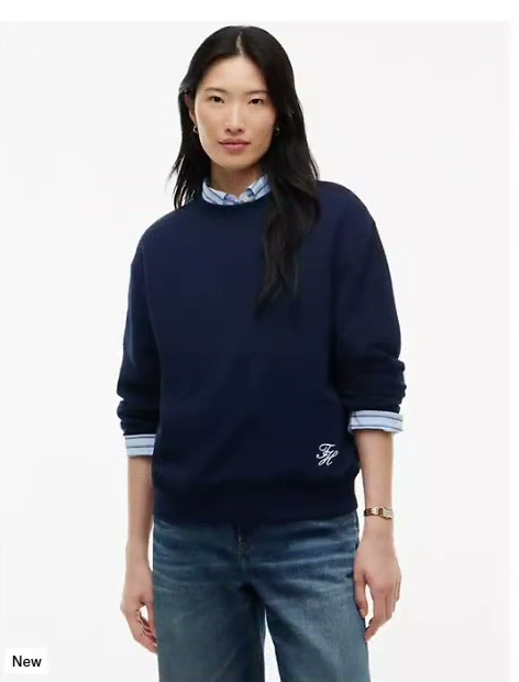 script monogram crewneck sweatshirt